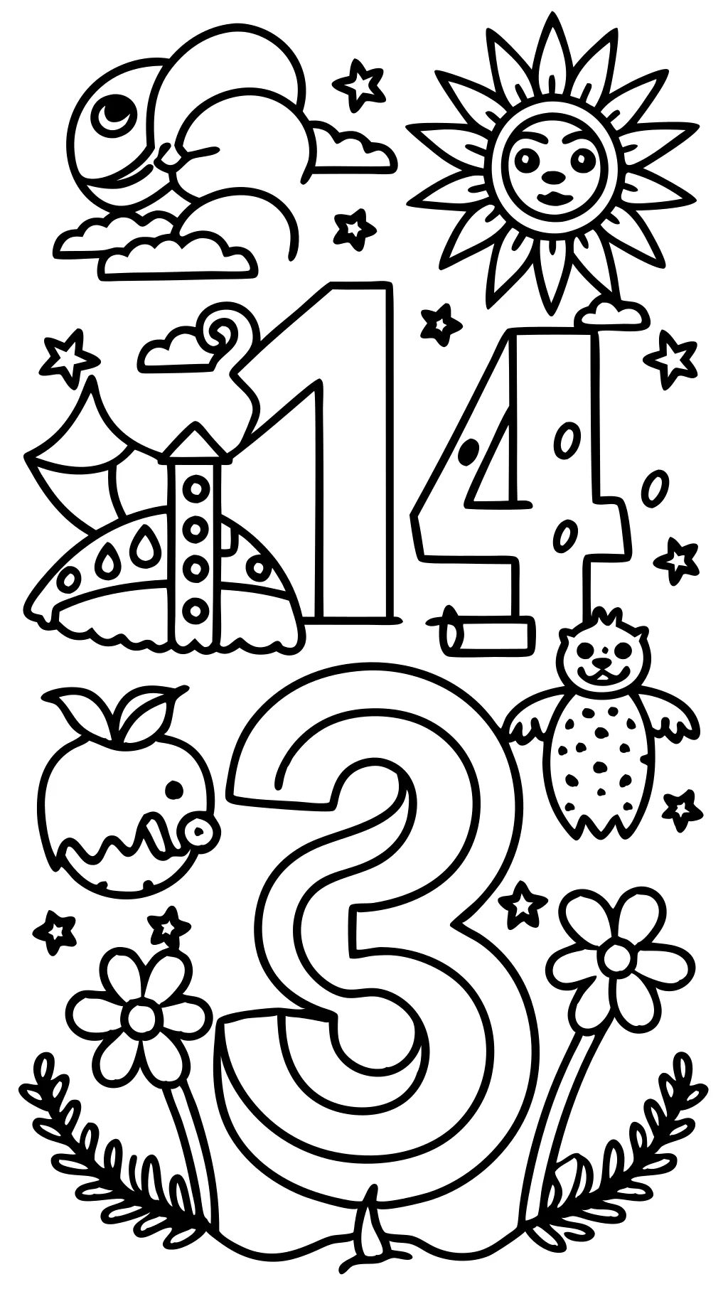 coloring number pages